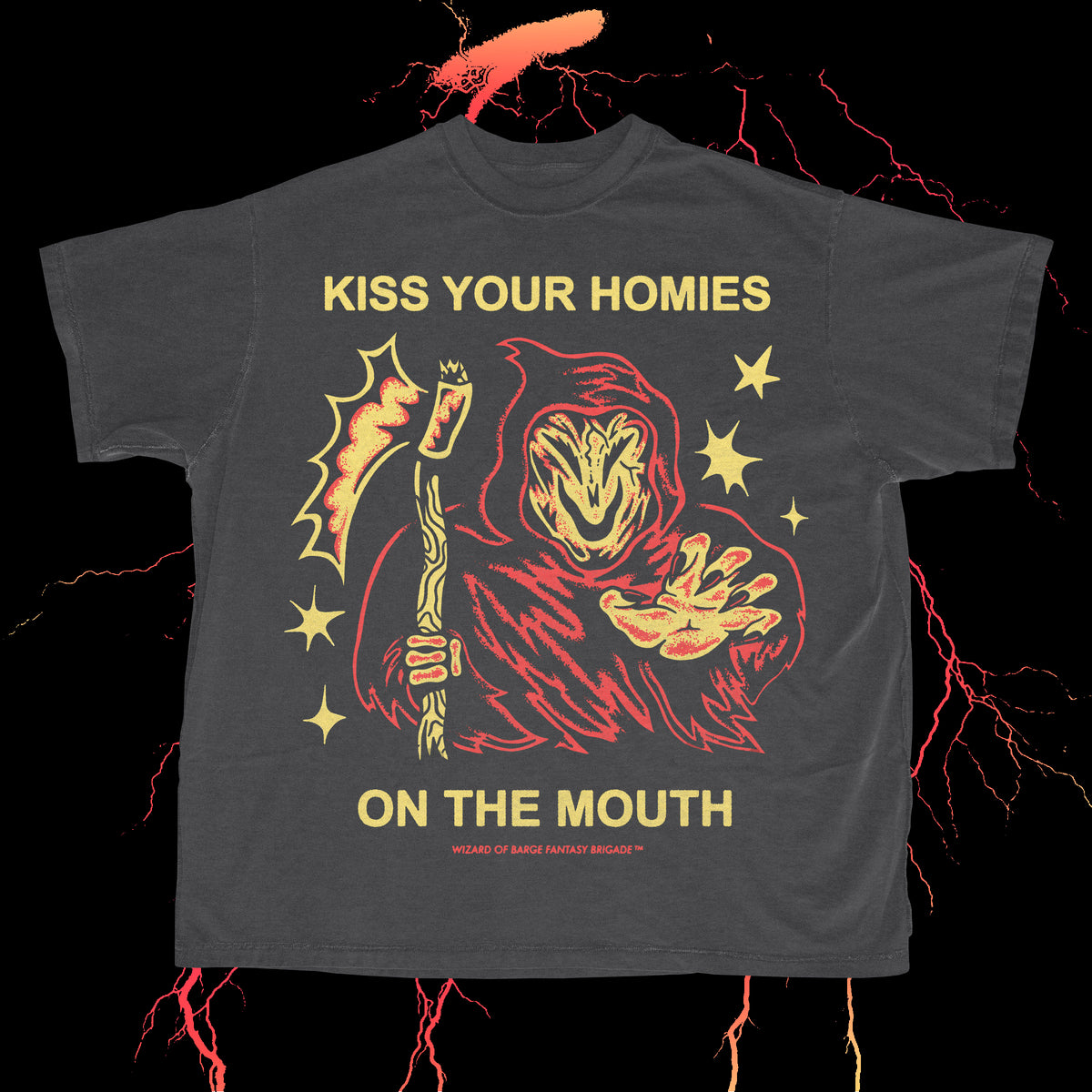 Kiss Your Homies Vintage Tee – Wizard of Barge