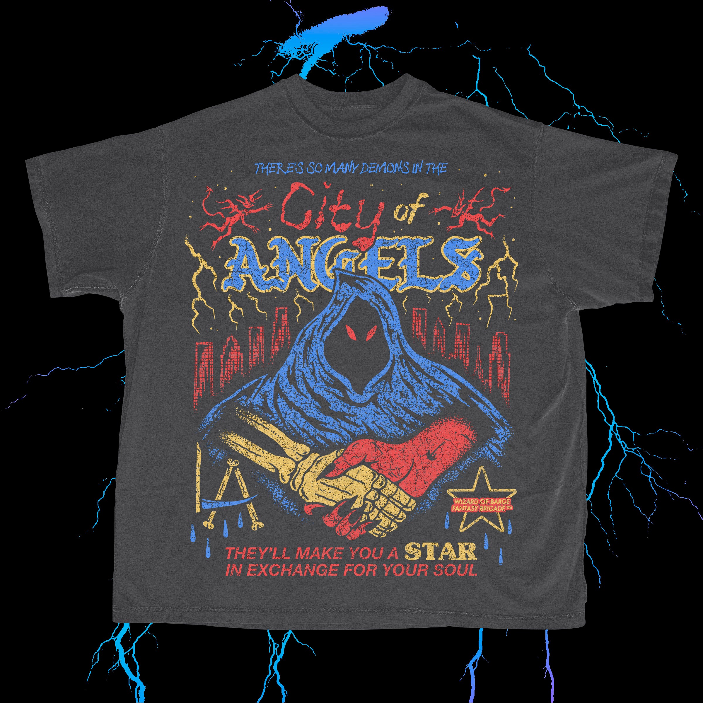  Vintage Los Angeles City of Angels California Red Text Long  Sleeve T-Shirt : Clothing, Shoes & Jewelry