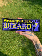 Load image into Gallery viewer, Support Your Local Wizard Bumper Sticker (Black)